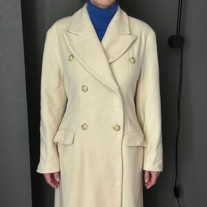 DOLCE & GABBANA LONG WOOL COAT, SIZE 40